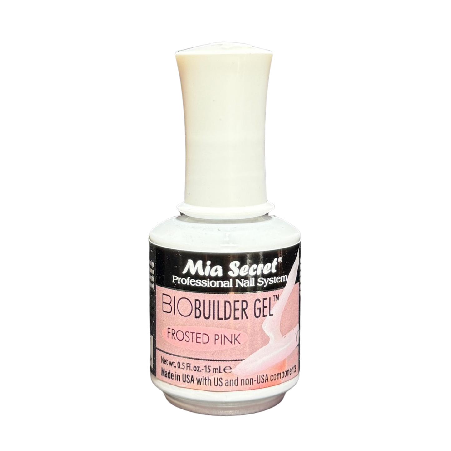 Mia Secret Bio Builder Gel – Frosted Pink (0.5 fl oz / 15 mL)