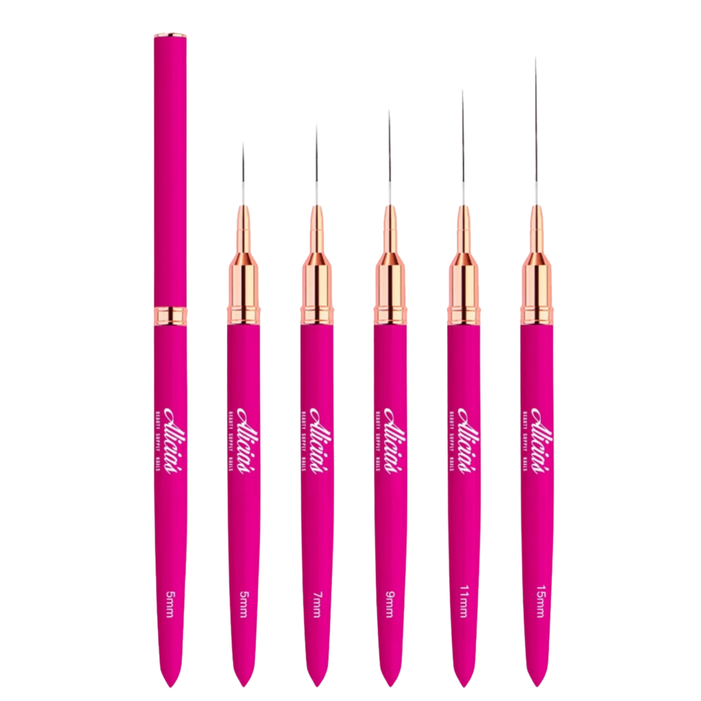Alicia’s 5-Piece Pink Nail Art Liner Brush Set
