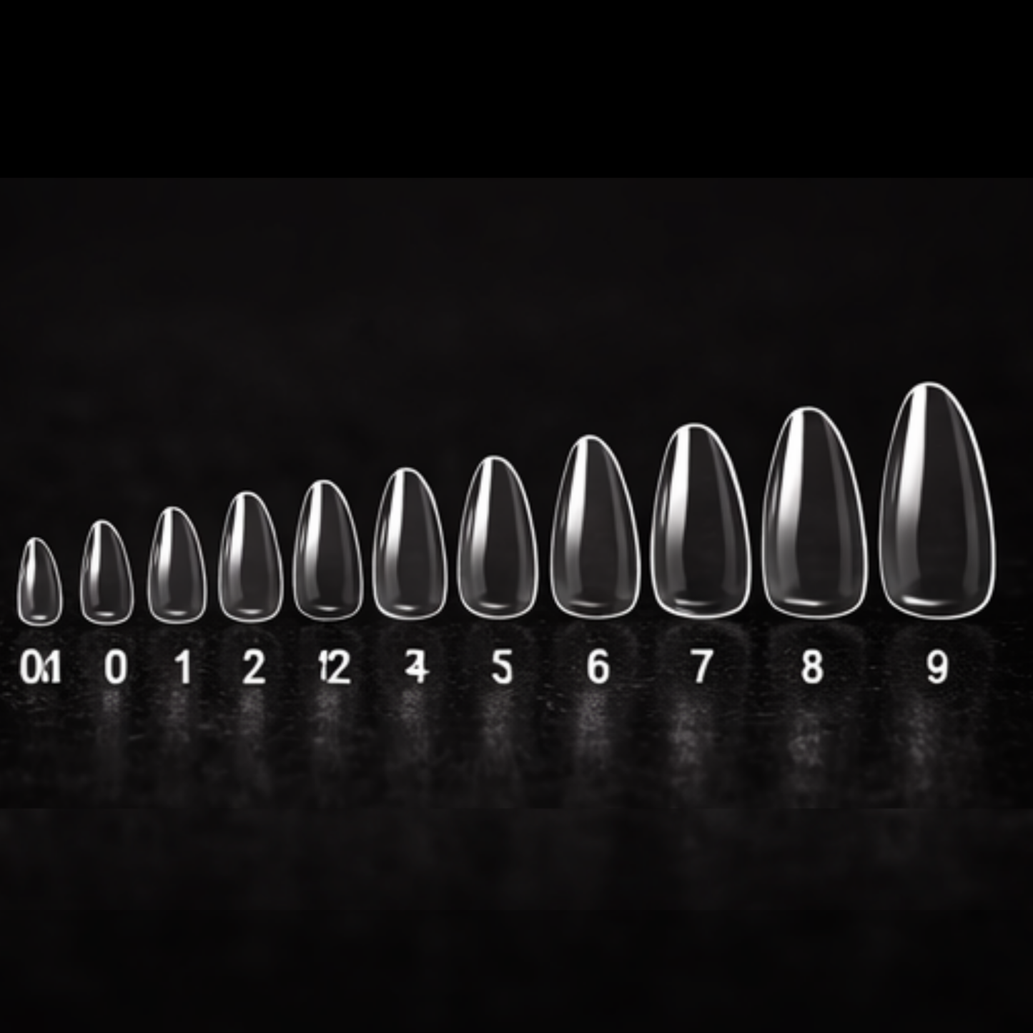 Sculpted Almond Short Gel X Tips