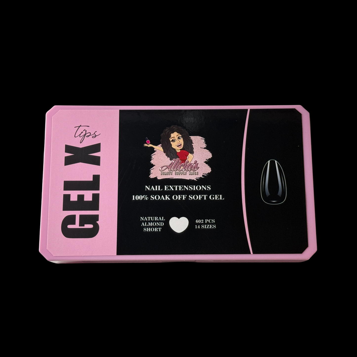 Natural Almond Short Gel X Tips