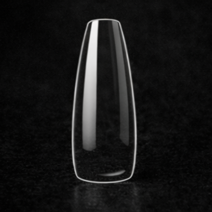 Natural Coffin Medium Gel X Tips