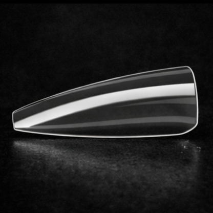Natural Coffin Medium Gel X Tips