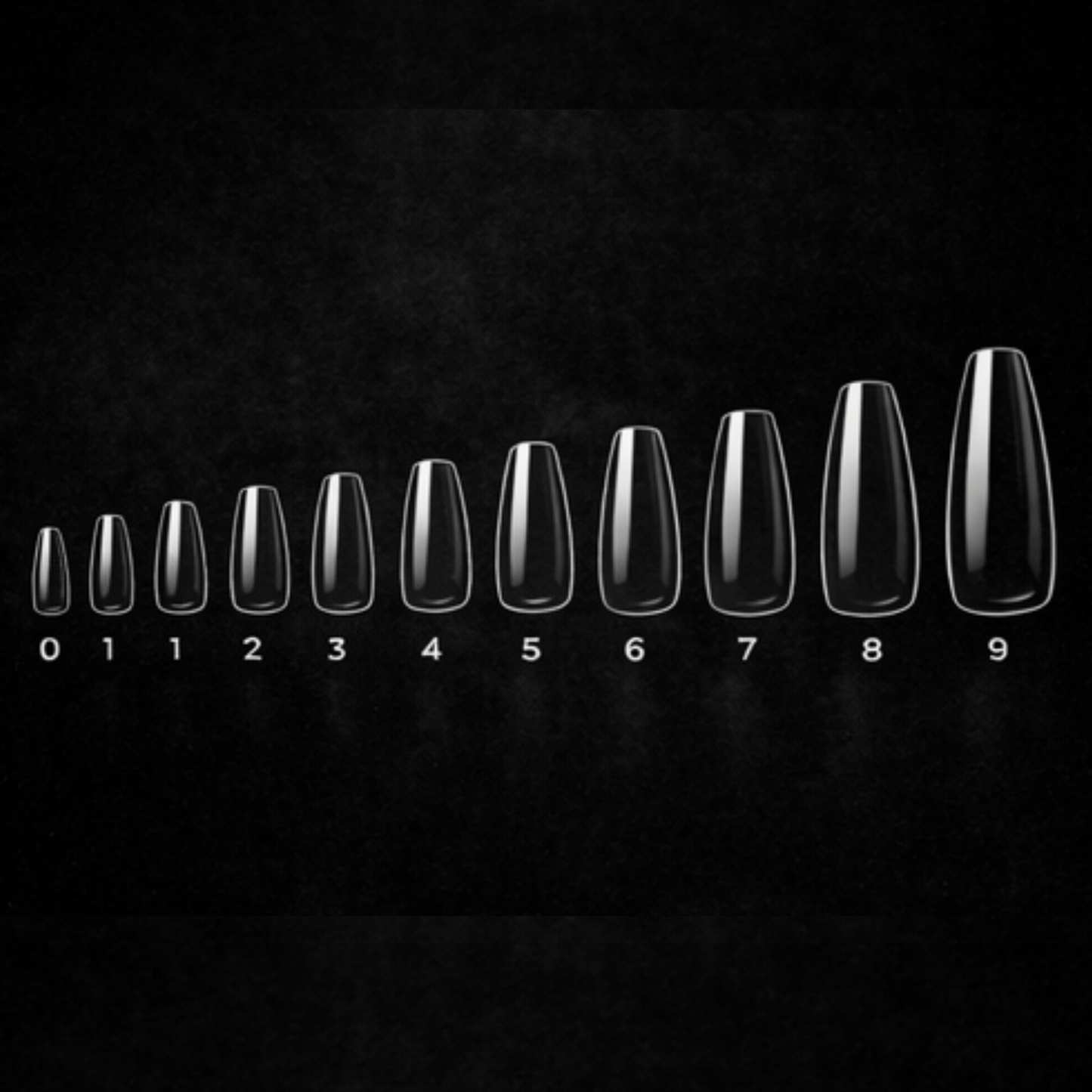 Natural Coffin Medium Gel X Tips