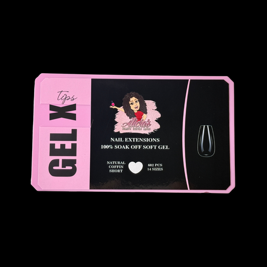 Natural Coffin Short Gel X Tips