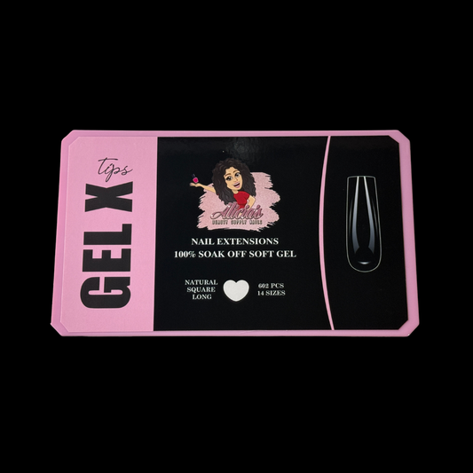 Natural Square Long Gel X Tips