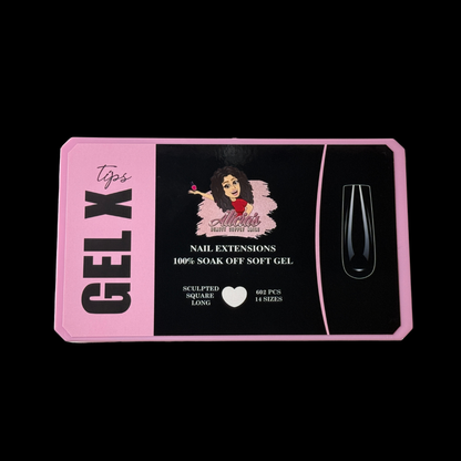 Sculpted Square Long Gel X Tips