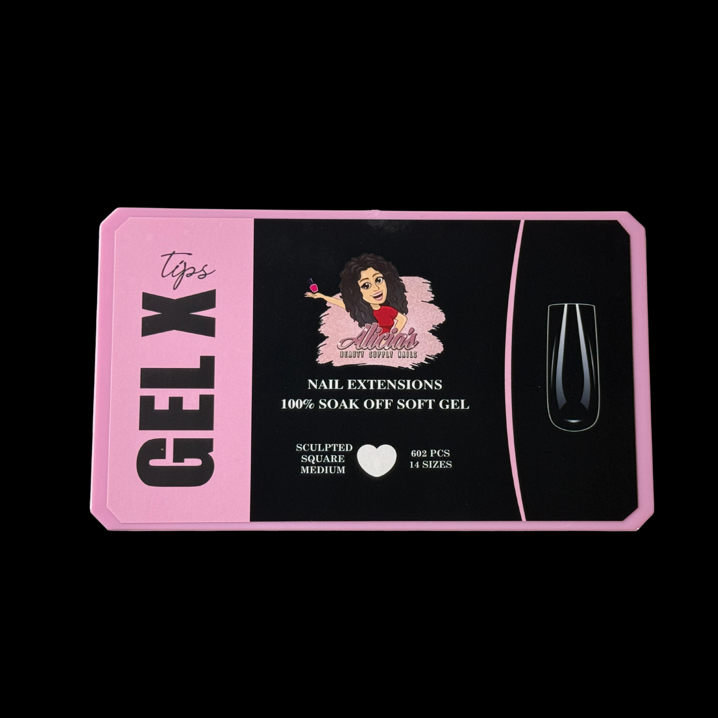 Sculpted Square Medium Gel X Tips