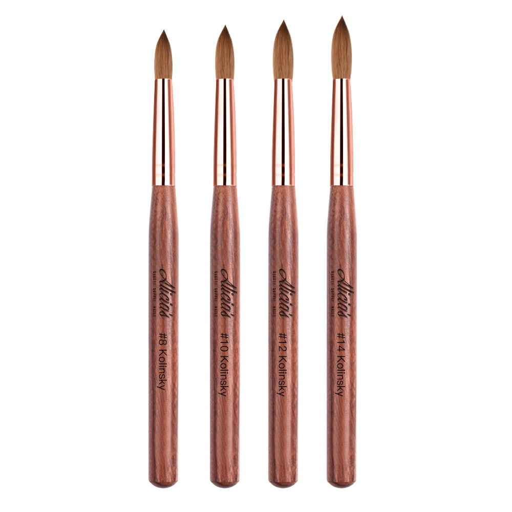 Alicia’s Kolinsky Acrylic Brush – Wooden Handle Collection