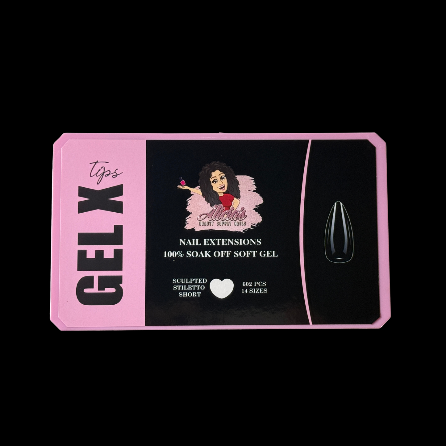 Sculpted Stiletto Short Gel X Tips