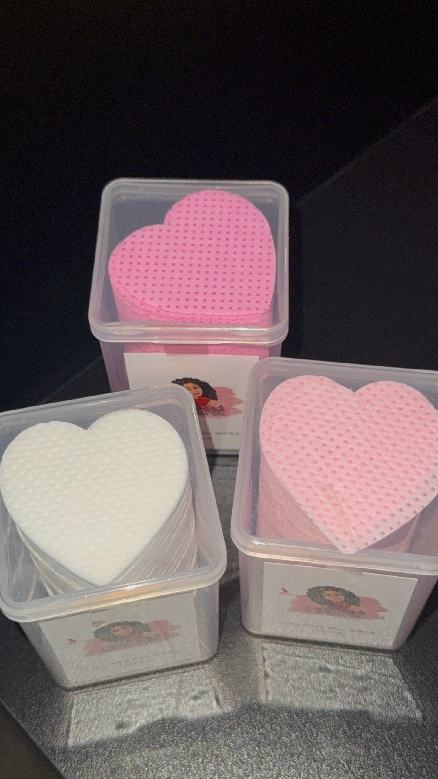 Heart Shaped Lint Free Wipes