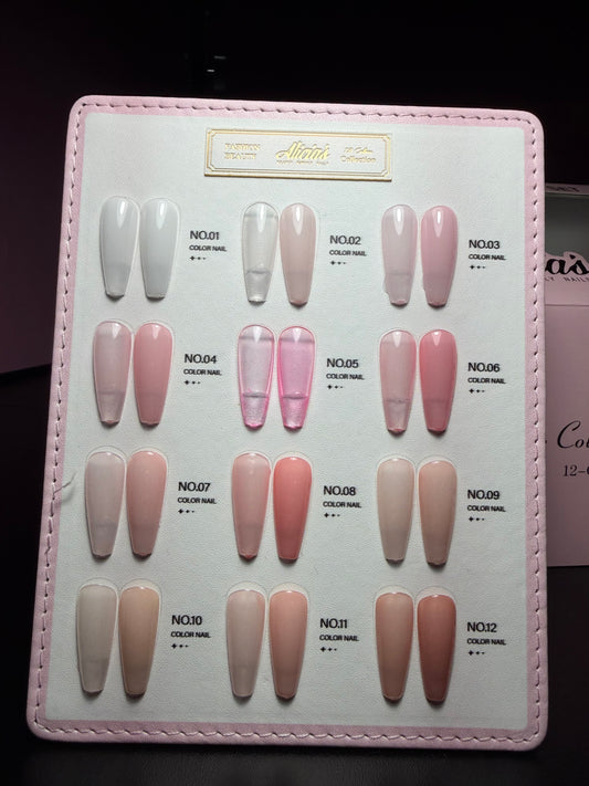 Alicias 12-Sheer Nudes Color Gel Set