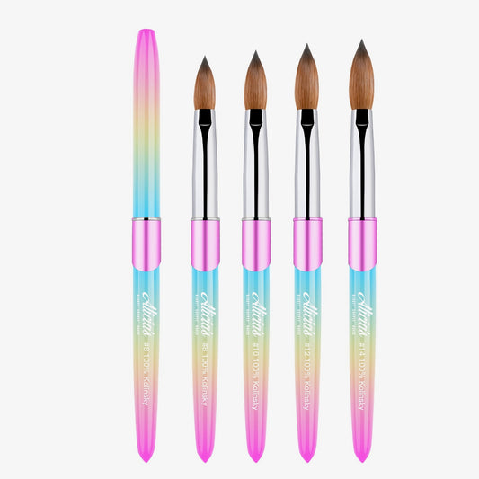 Alicia’s Kolinsky Acrylic Brush – Aurora Blue-Green Collection